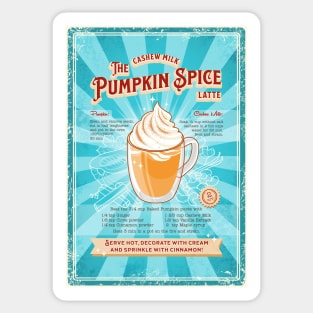 Vintage Pumpkin Spice Latte Sticker